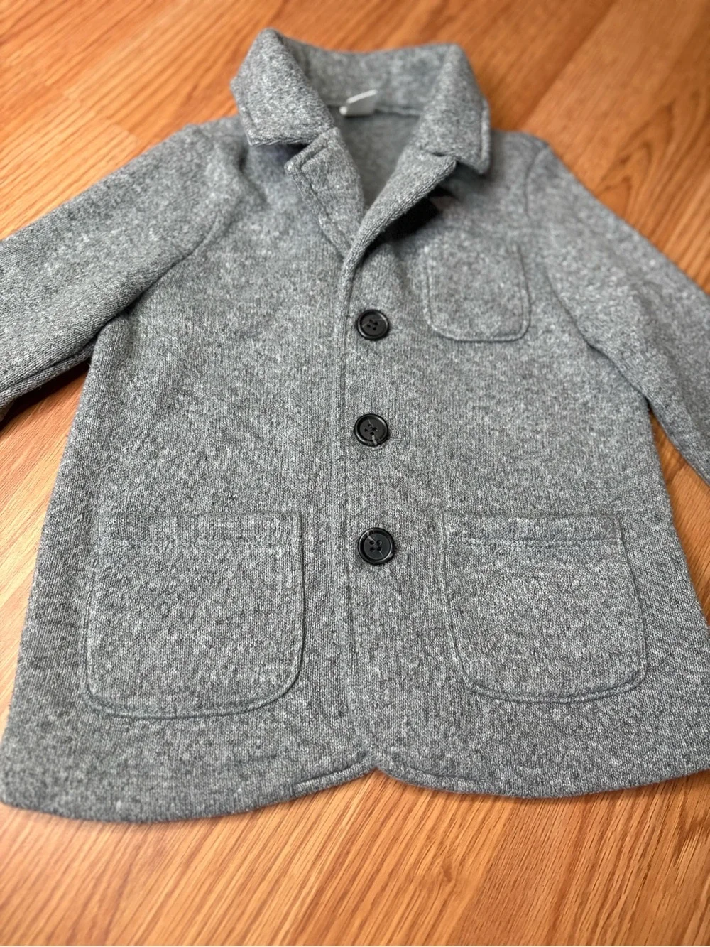Old Navy Gray Kids Pea Coat with Buttons